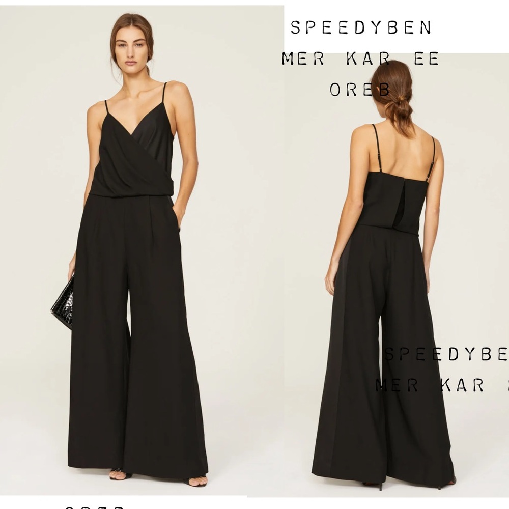 Saunders Spaghetti Strap Wide-Leg Jumpsuit US 4